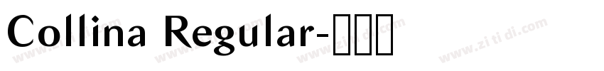 Collina Regular字体转换 Collina Regular字体转换
